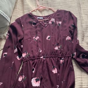 Dark purple floral dress
